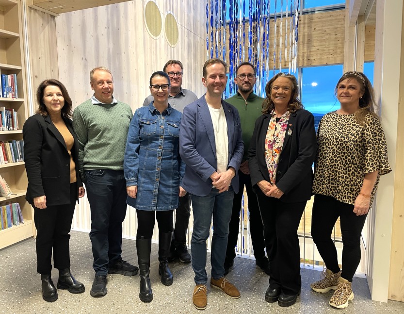Fra årets første møte i styringsgruppe Olavsdagene 2023-2027. Fra v. Bente Jæger, Magne Hansen, Therese Thorbjørnsen, Knut-Erik Rønne, Magnus Arnesen, Lars Erik Antonsen, Camilla Eidsvold og Ann-Kristin Paulsen.