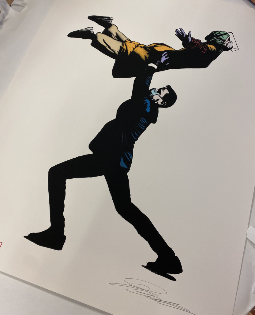 DIRTY DANCING: Verket fra kunstneren Pøbel har fått navn etter den kjente filmen. 