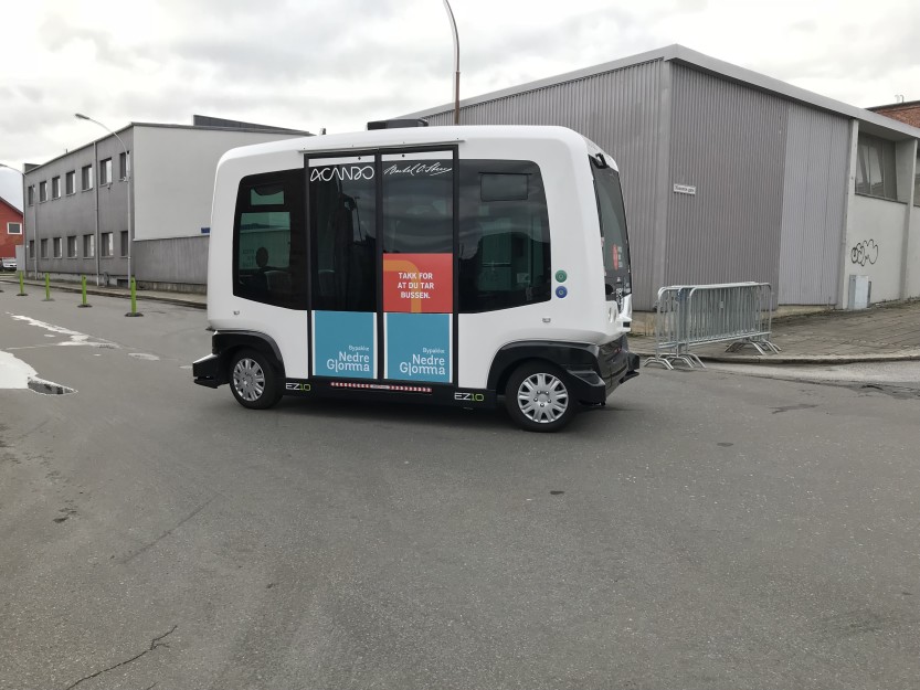 Testkjøring med selvkjørende buss i Sarpsborg