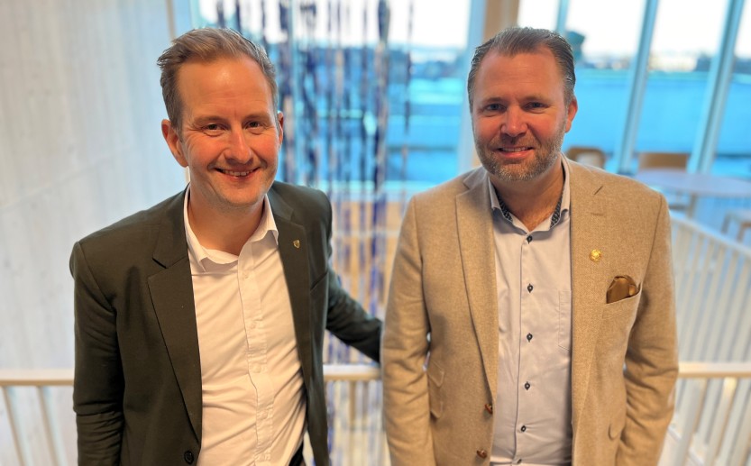 Ordfører i Sarpsborg, Magnus Arnesen og ordfører i Fredrikstad, Arne Sekkelsten