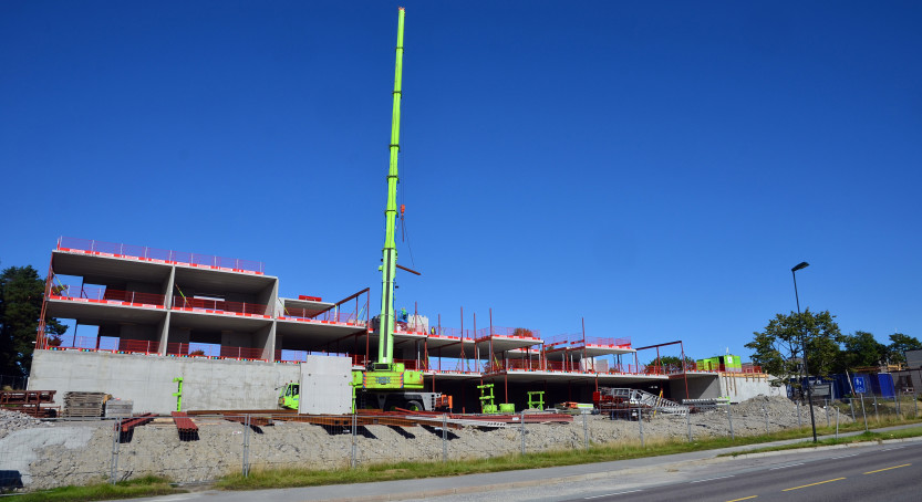 Valaskjold, byggeplass