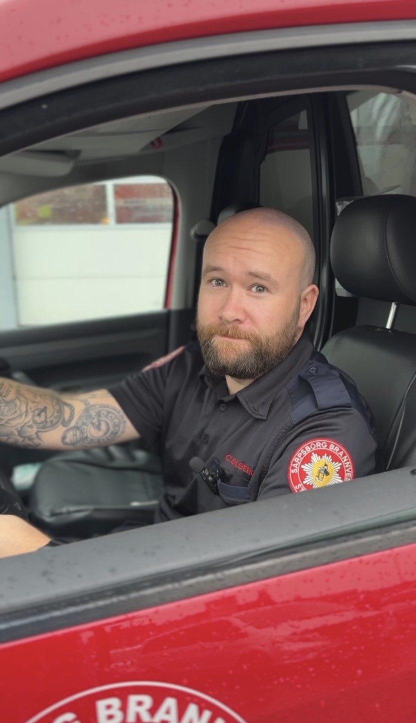 Christoffer Solberg Sarpsborg brannvesen (foto Ole Christian Foss)