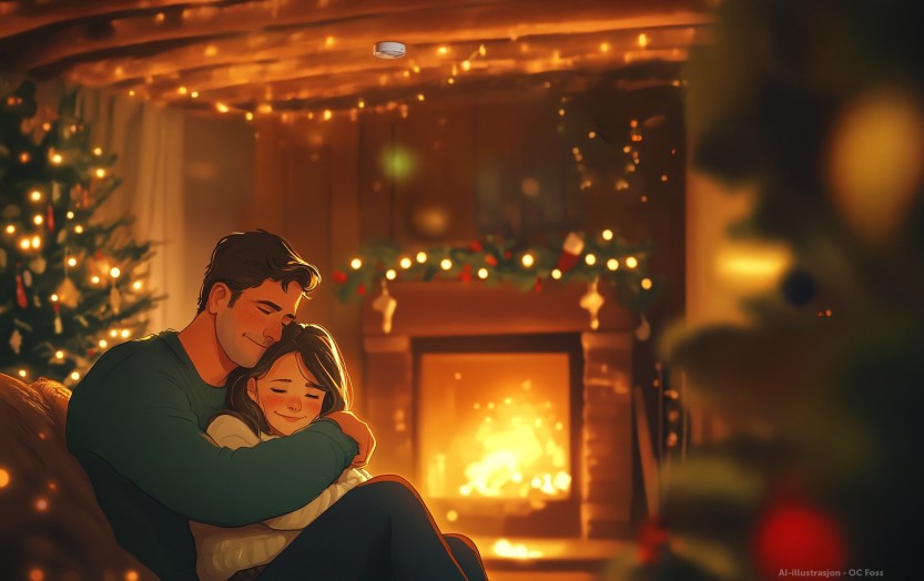 TRYGGHET: Røykvarslere redder liv. Ta vare på de du er glad i, og sjekk røykvarsleren din (illustrasjon laget ved hjelp av KI)