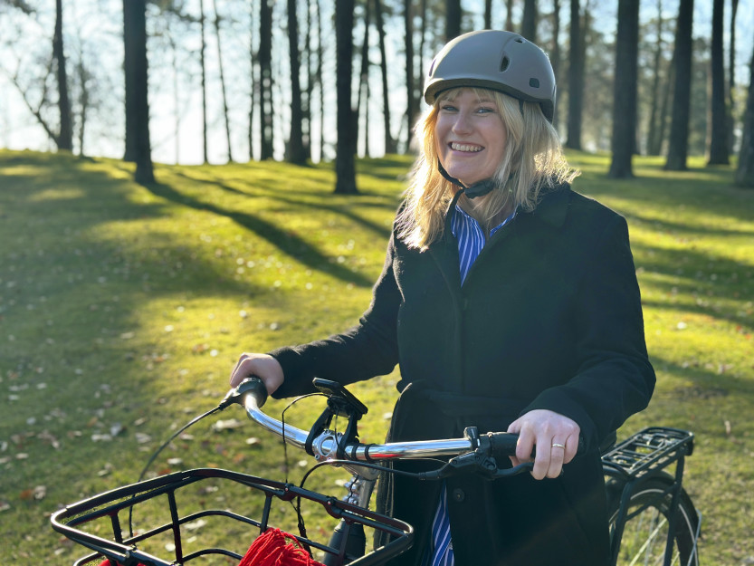 SYKKEL: Mange liker å ta sykkelen fatt i Sarpsborg (foto: Ole Christian Foss)