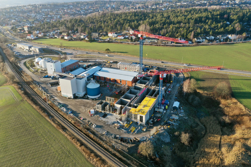 Dronefoto Alvim renseanlegg 310125 - dronefoto Ole Christian Foss