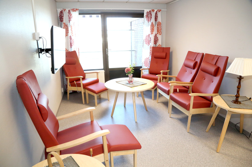 Her er en av fellessonene i 2. etasje.