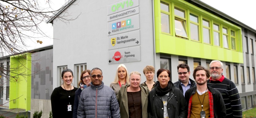 Her er noen av medarbeiderne i NAV Sarpsborg, som jobber med introduksjonsprogrammet.