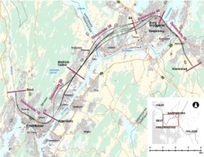 Linjealternativer Fredrikstad - Sarpsborg