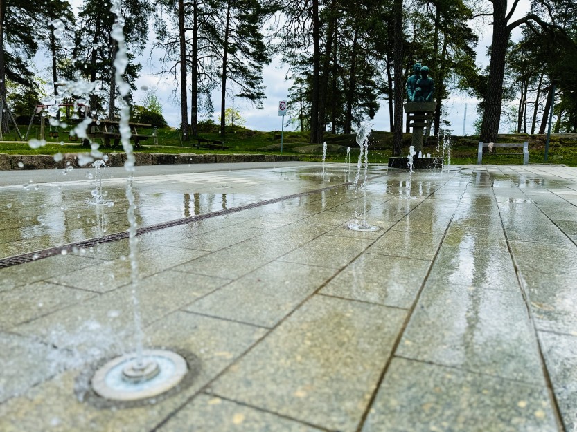 Vannstråler i fontenen i Kulås (foto: Ole Christian Foss)
