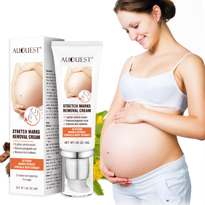AUQUEST Advanced Stretch Marks Removal Cream – Centella & Mango Extract Maternity Therapy for Lightening Pregnancy Scars