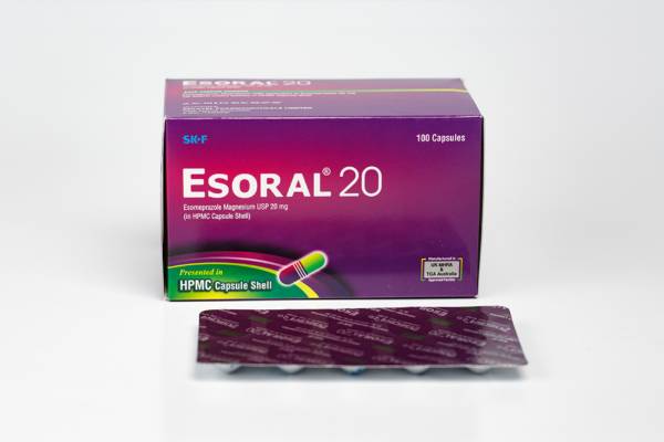Cap Esoral 20mg skf pharma......