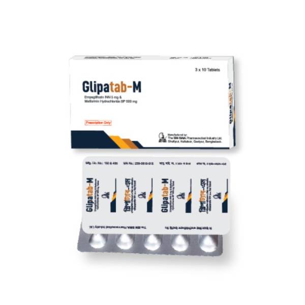 GLIPATAB M 5 MG + 500 MG