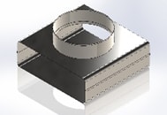 QuadroDEC T-stykke 220x55mm til 125mm