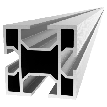 SOLAR ALU SKINNE 50x50x3450mm SORT