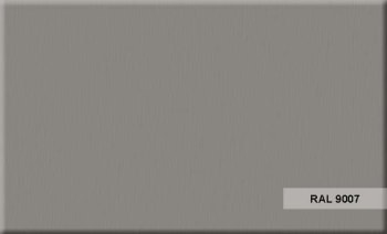 Alu plate Mørk silver 9007 1x1250x2500 m/folie