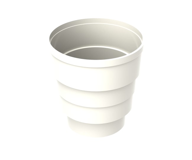 Muffe Rensetrakt    Hvit