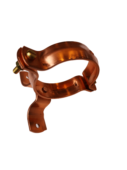 Klammer M.Skrue   75mm Kobber