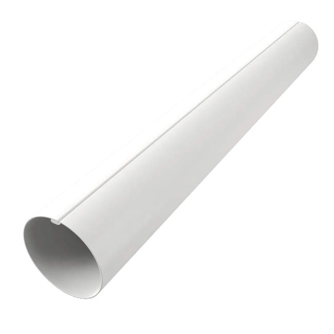 Nedløp N85.85mm-3m Alu.Hvit