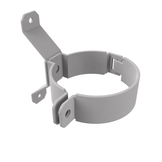 Rørklammer 7013-70mm Alu.Lys Grå