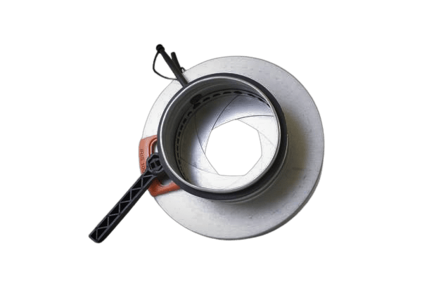 Iris Målespjeld Ø80mm-Ø800mm med nippel/nippel