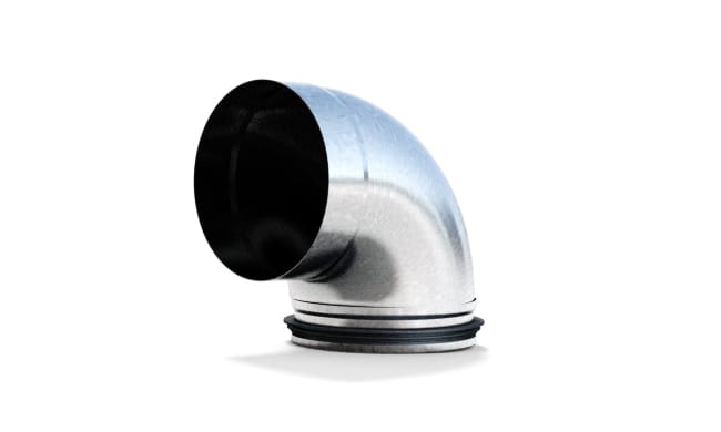 HIBKM Bend kort 90gr muffe/nippel