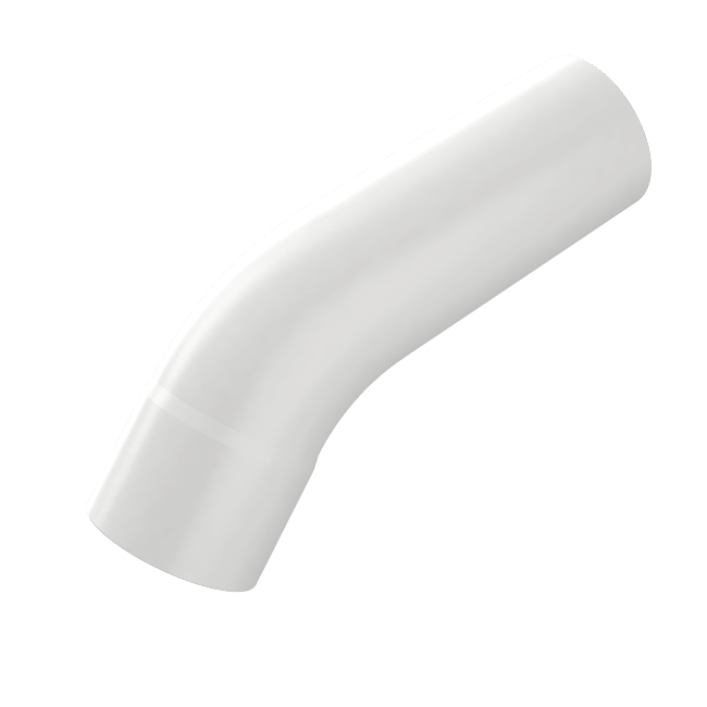 Soilkragebend 7019 70mm Alu.Hvit