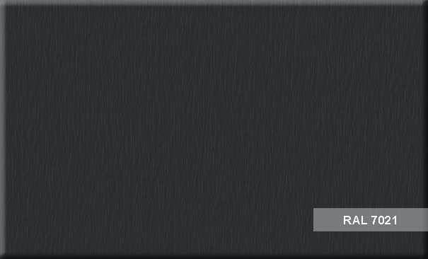 Alu plate Svartgrå 7021 1,00x1250x2500 m/folie