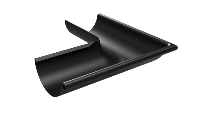 RENNEVINKEL 125mm Ytter SVART MATT