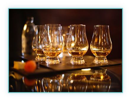 A glass of whiskey