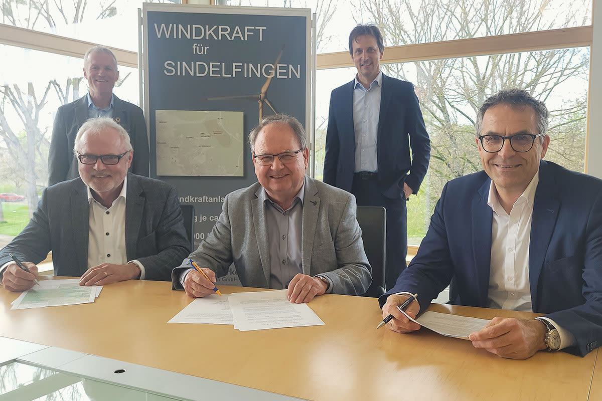 Vertragsunterzeichnung zur Kooperation mit der Naturstrom Landkreis Böblingen zur Windkraft