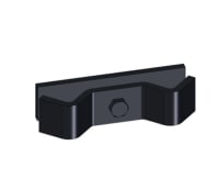 Nivtec rail link, gallery, 110 mm, steel galvanized NOIR