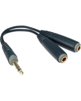 Klotz PM Insertkabel st.jack - 2x mo.jack Female
