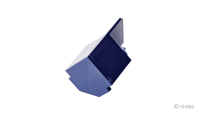 Nivtec. corner cap for recessed corner, plastic, blue