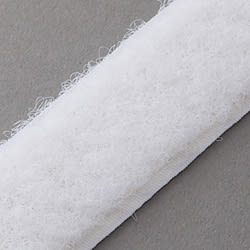 Borrelås 20mm hvit myk  Rull på 25 meter.