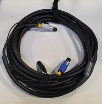 Hybridkabel SchukoPowerCon/XLR3P  15m m/stropp for lyd
