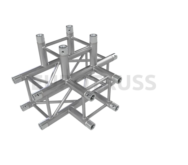 Eurotruss FD34 T-joint + down 4-way corner 71x50x50cm