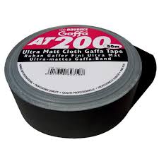 Tape  Gaffa  50mm  50m.   svart matt AT-200Advance flammehem