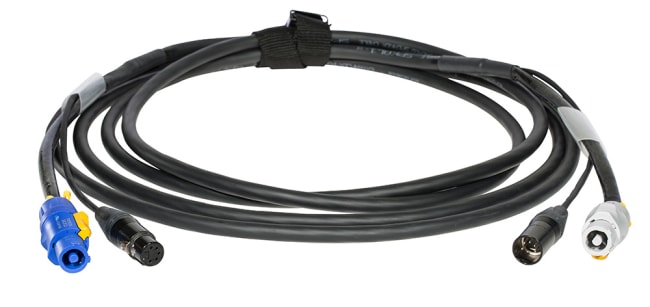 Hybridkabel PowerCon/DMX XLR5P 10m m/stropp