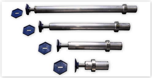 Nivtec steel levelling leg, +/- 3cm, stage height: 140cm