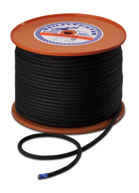 Tau  3mm Svart Flettet. Rull på 100 meter.