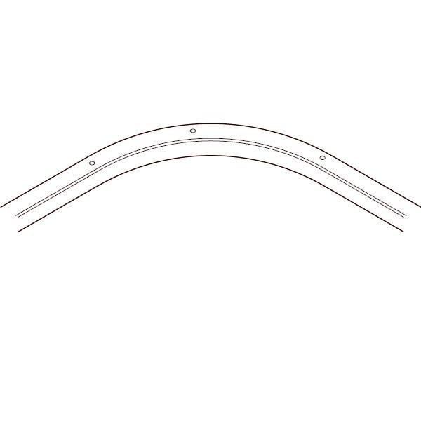 Toso Su Skinne Bue 135º 100 x 100 cm   R=500mm