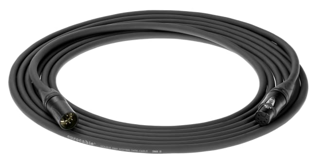 Link DMX-kabel   3m XLR5F-XLR5M
