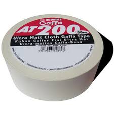 Tape  Gaffa  50mm  50m.  hvit matt AT-200Advance flammehem