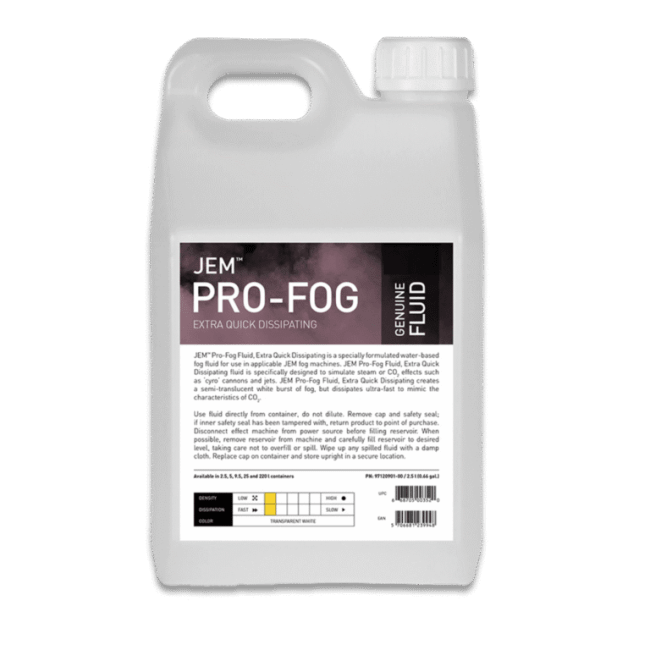 JEM Pro-Fog Fluid, Extra Quick Dissipating, 25 l