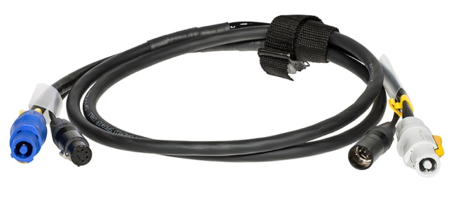 Hybridkabel PowerCon/DMX XLR5P  3m m/stropp