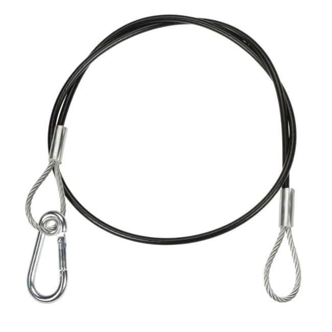 Sikkerhetswire   70cm 4mm svart PVC og lås,  Xline