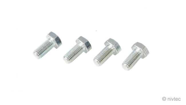 Nivtec. hexagonal screw M12 x 25 for rail set of 4 pcs.