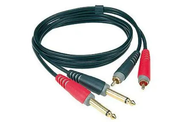 Klotz PM 2x overgangskabel, phono - jack, 1m  AT-CJ0100