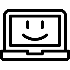 Laptop Smiley Icon from Ultimate Light Set