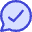 Chat Bubble Oval Check Icon from Core Duo - Free Set